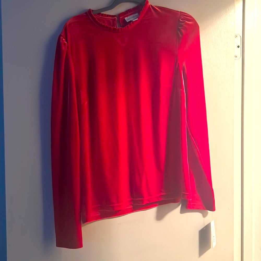 Red long sleeved shirt